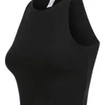 Korte damestop, black — productfoto 2