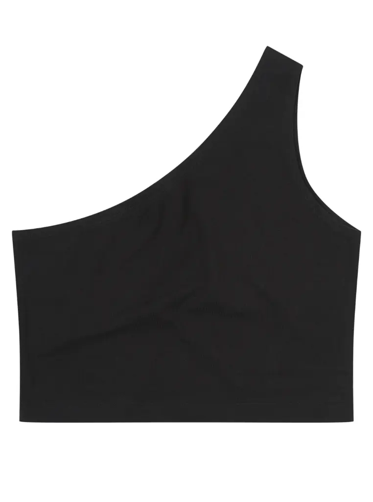 Asymmetrische top voor dames, black — productfoto 3