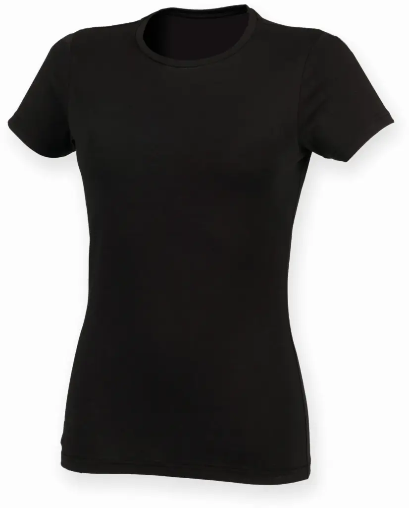 Women's Feel Good Stretch Crew Neck T-Shirt, black — productfoto 3