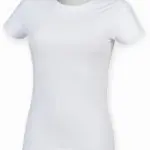 Women's Feel Good Stretch Crew Neck T-Shirt, white — productfoto 4