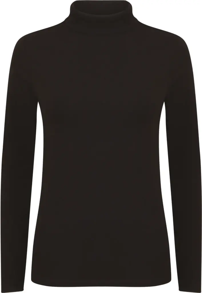 PS_SK125_BLACK - Hidalgo-werbeartikel Women's Feel Good Rolkraag Top, black — productfoto 2