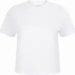 Women's cropped Boxy t-shirt, white — productfoto 4
