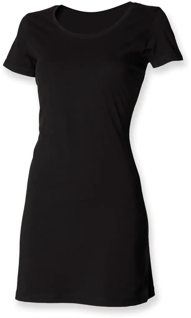 T-shirt jurk, black — productfoto 2