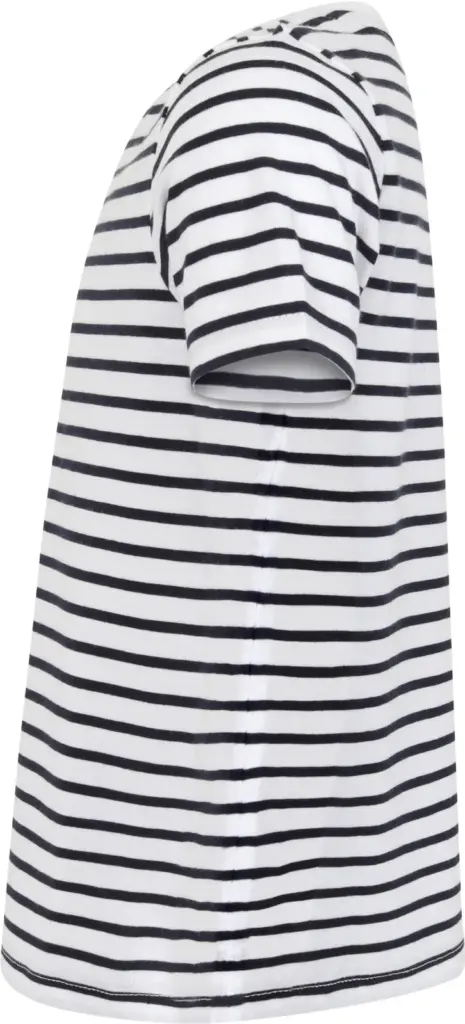 Kids' Gestreept t-shirt, white / oxford navy — productfoto 3
