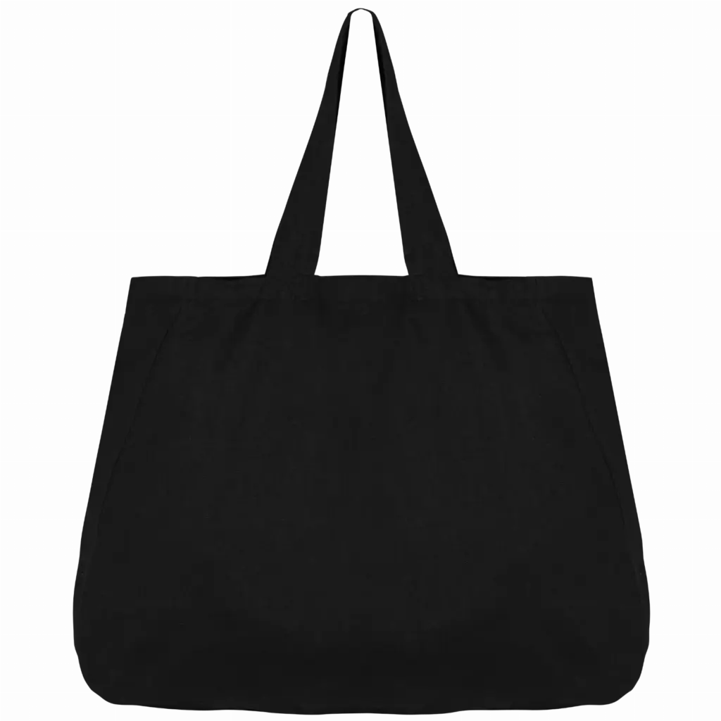 Linnen shopper, black — productfoto 3
