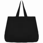 Linnen shopper, black — productfoto 3