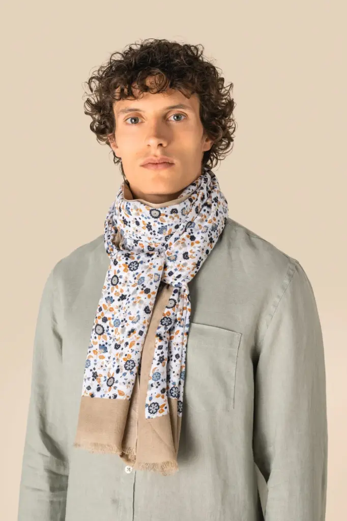Uniseks tulbanddoek met bloemenmotief