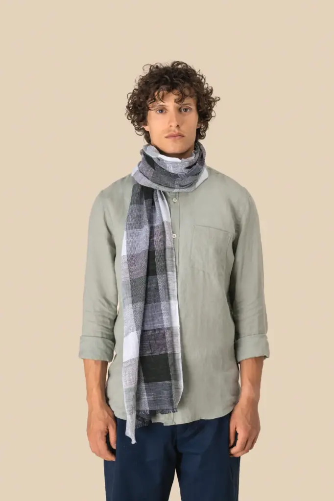 Geruite uniseks tulbanddoek — productfoto 2