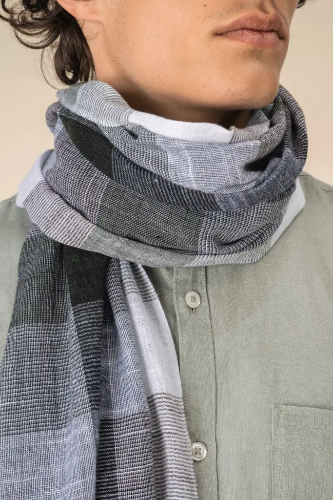 Geruite uniseks tulbanddoek — productfoto 3