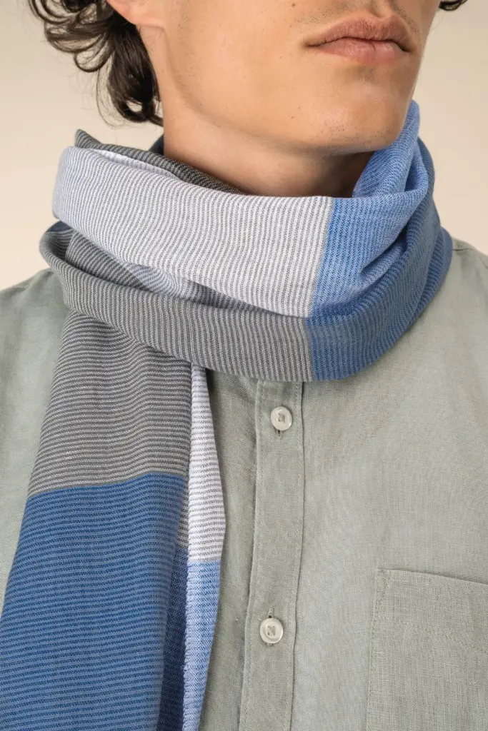 Geruite uniseks tulbanddoek — productfoto 3