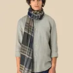 Uniseks tulbanddoek met ruit- en streepmotief. — productfoto 2