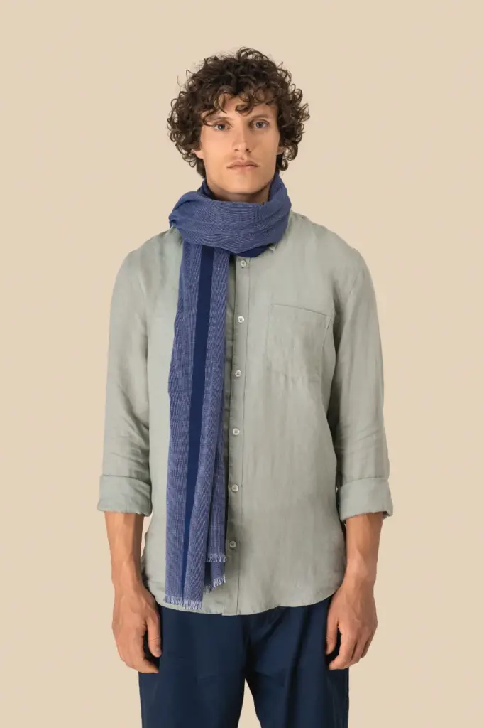 Uniseks tulbanddoek van chambray