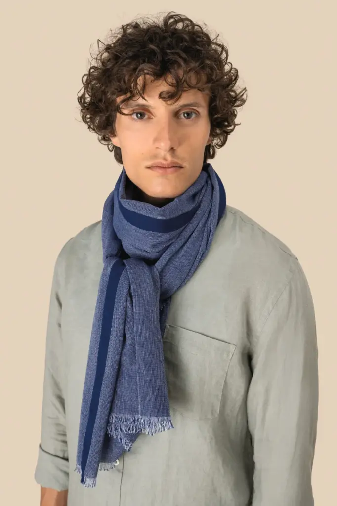 Uniseks tulbanddoek van chambray — productfoto 3