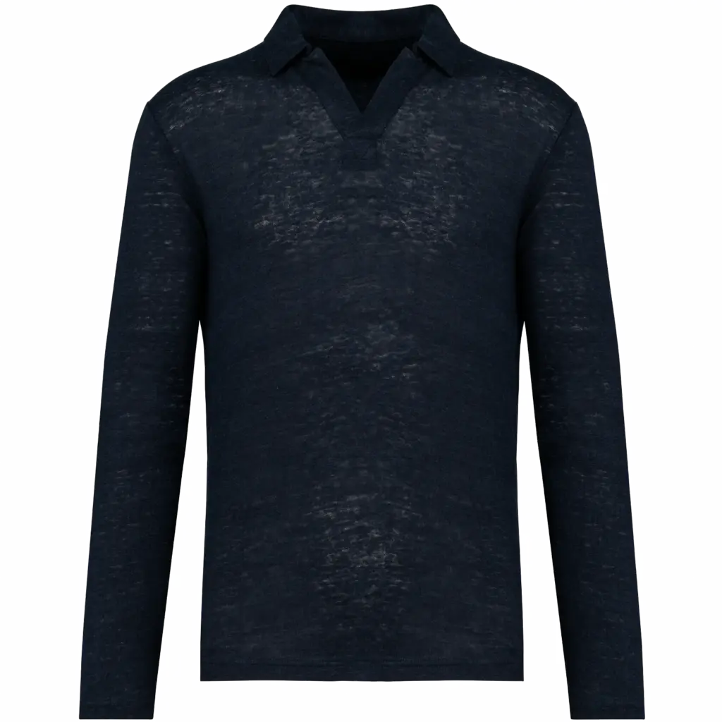 Leinenpolo Langarm Herren SP202 bedrucken atmungsaktiv S-3XL — Produktfoto 6