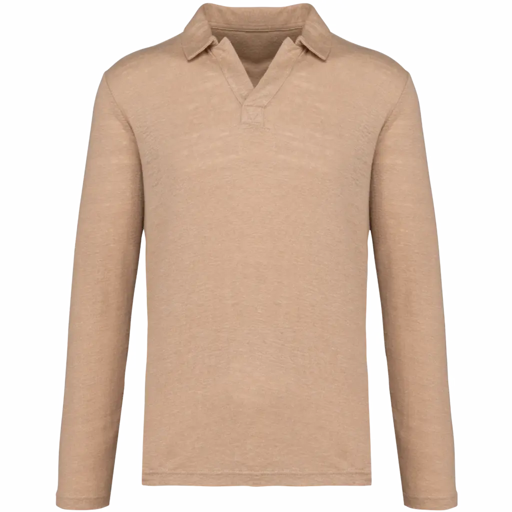 Leinenpolo Langarm Herren SP202 bedrucken atmungsaktiv S-3XL — Produktfoto 7