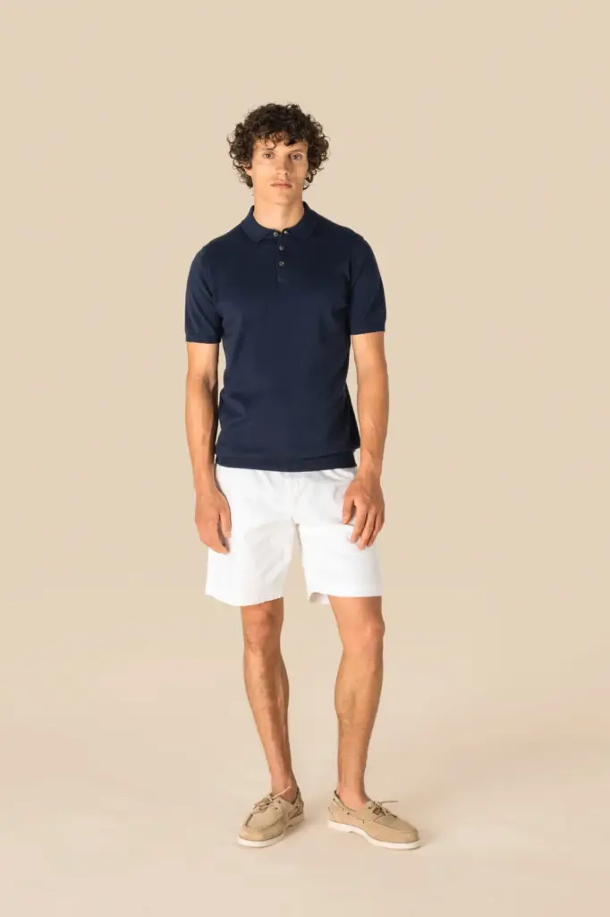 Ecologische tricot herenpolo — productfoto 2