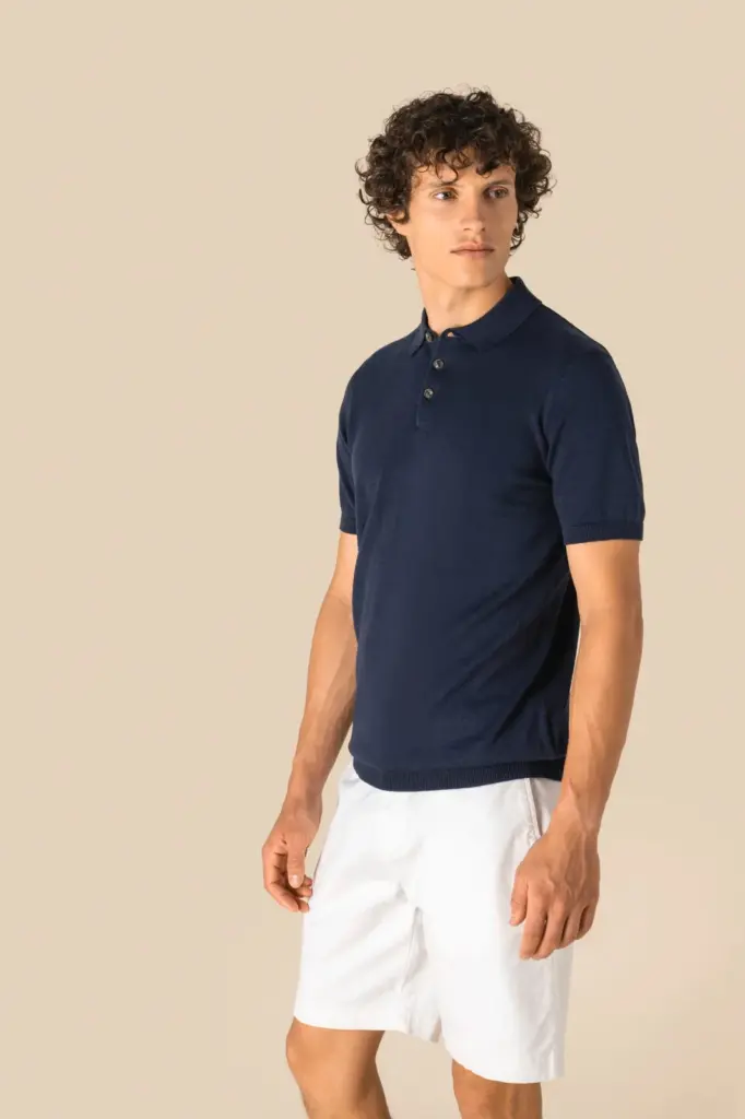 Ecologische tricot herenpolo — productfoto 3