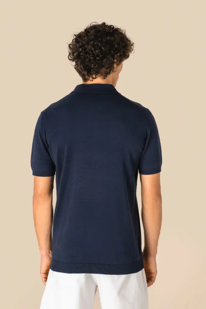 Ecologische tricot herenpolo — productfoto 4