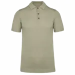 Ecologische tricot herenpolo, almond green — productfoto 6