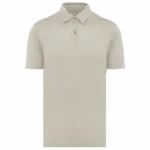 Linnen herenpolo, linen sand — productfoto 6