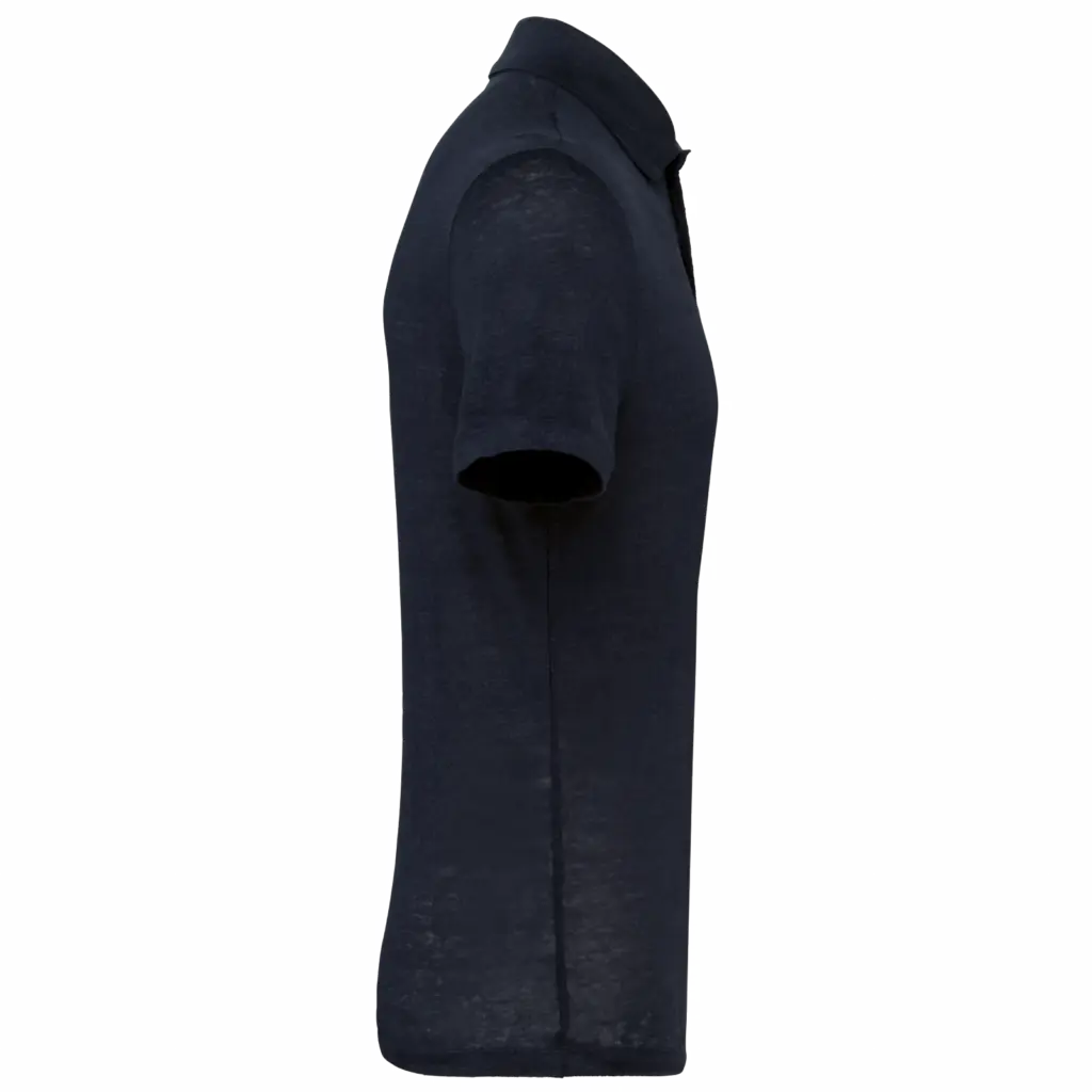 PS_SP217-S-2_NAVYBLUE - Hidalgo-werbeartikel Linnen herenpolo, navy blue — productfoto 6