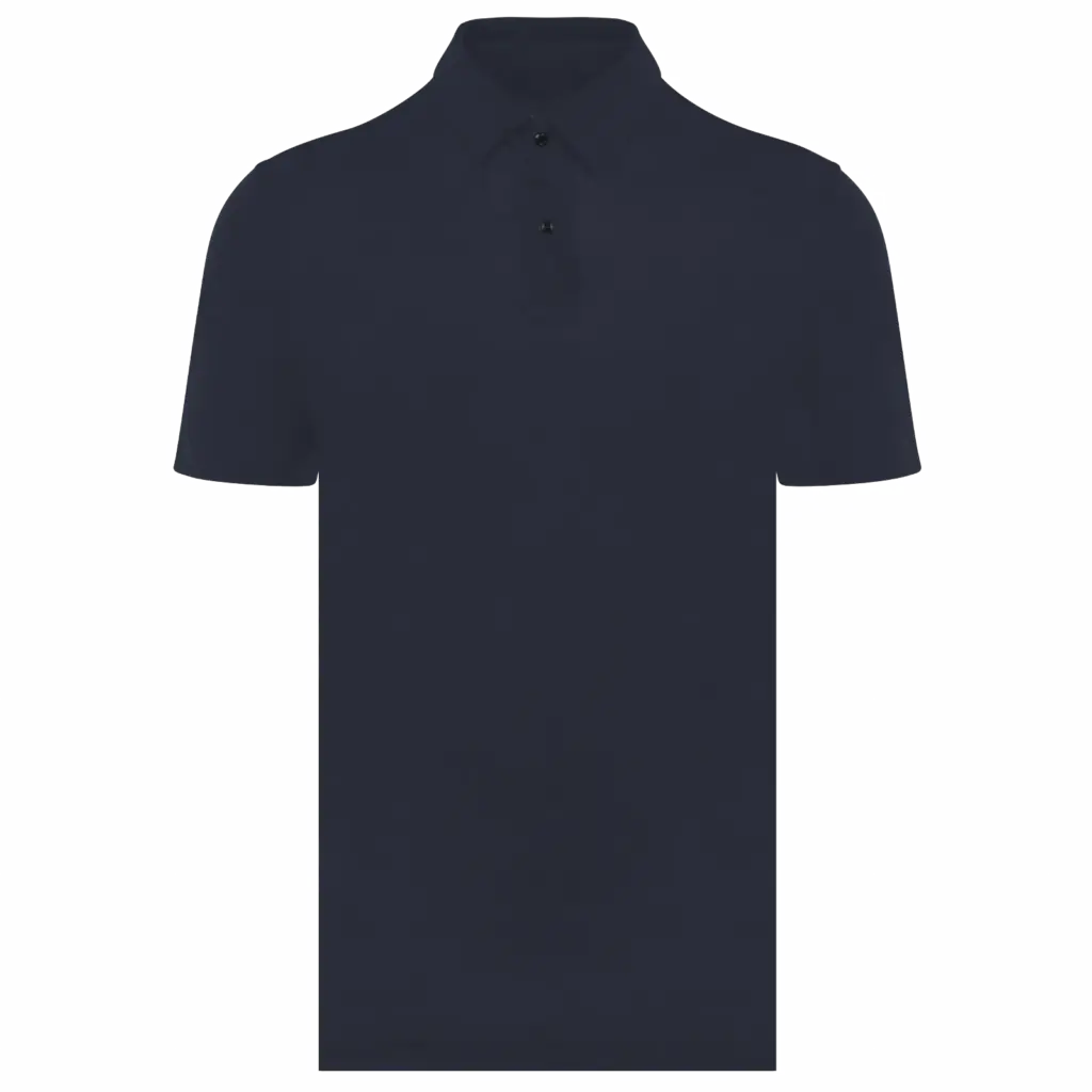 Linnen herenpolo, navy blue — productfoto 7