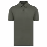 Linnen herenpolo, organic khaki — productfoto 8
