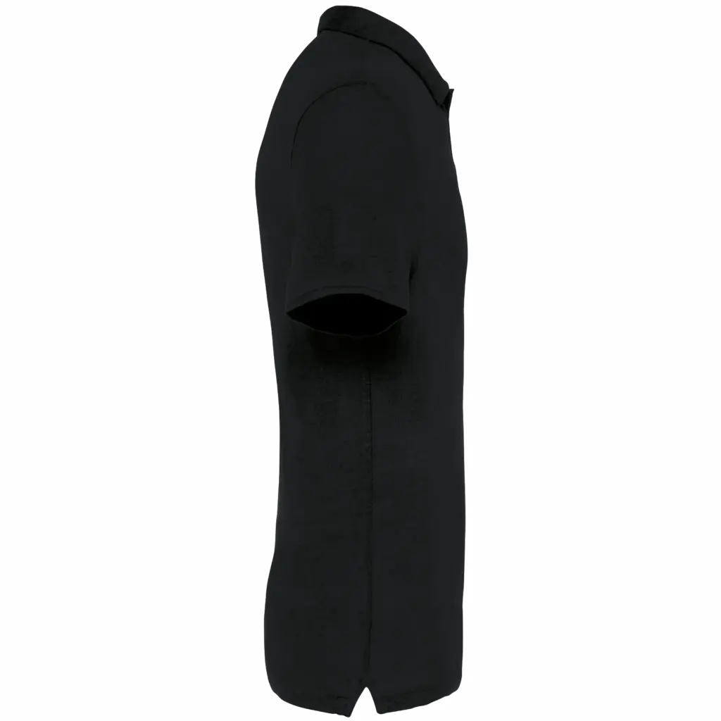 Linnen herenpolo, black — productfoto 5