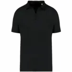 Linnen herenpolo, black — productfoto 6