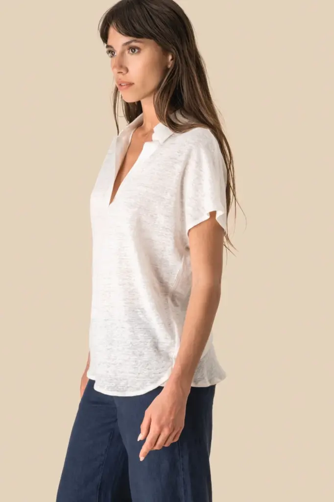 Linnen damespolo — productfoto 4