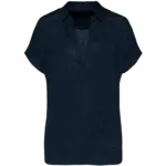 Linen Women's Polo SP221 Printed Breathable V-neck XS-Large — product photo 9