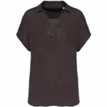 Linen Women's Polo SP221 Printed Breathable V-neck XS-Large — product photo 12