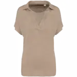 Linen Women's Polo SP221 Printed Breathable V-neck XS-Large — product photo 13