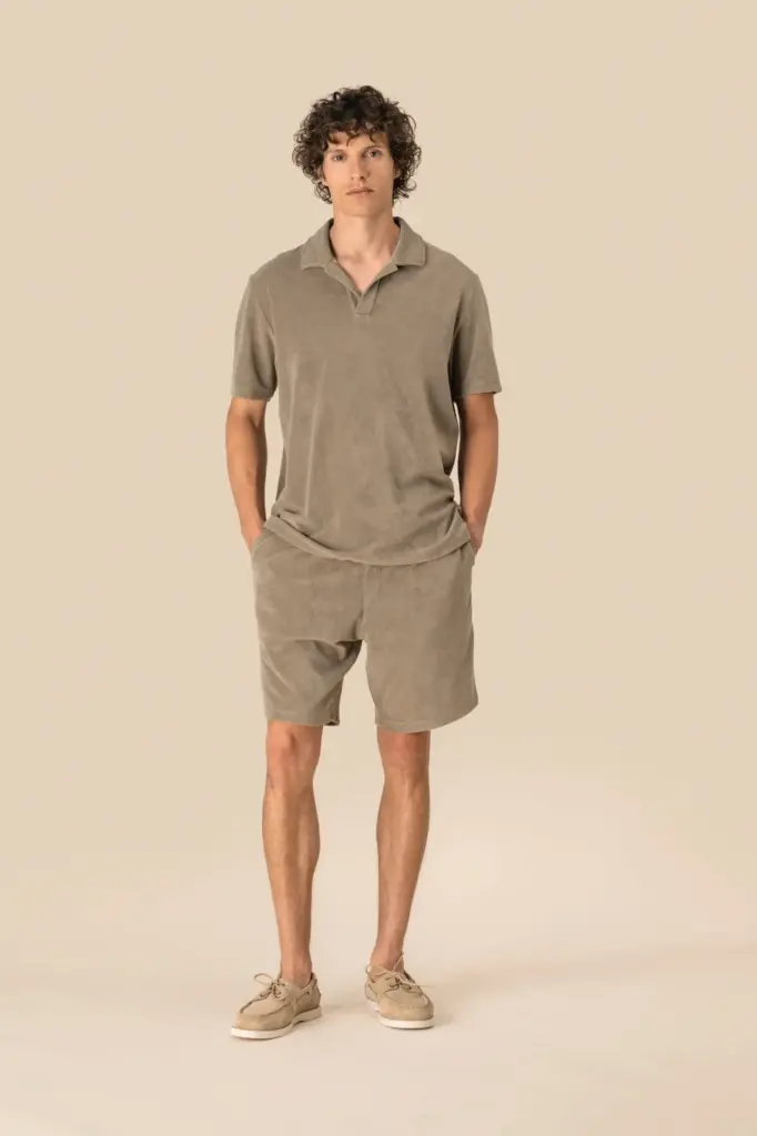 Ecologische badstof herenpolo — productfoto 2