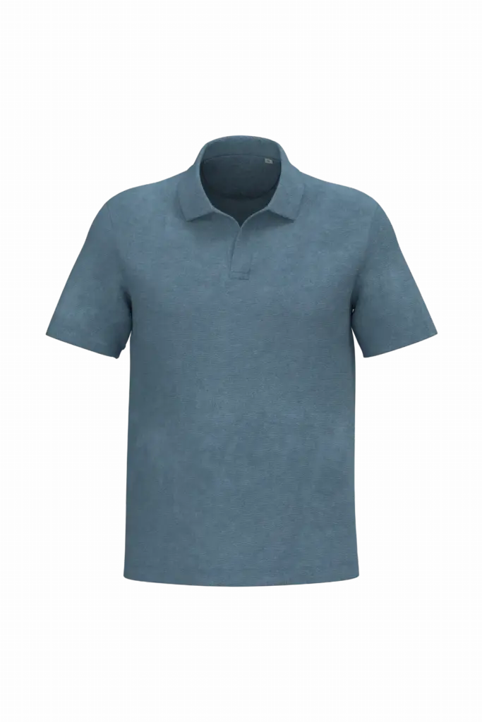 Men's Terry Polo SP229 Printed Organic V-neck S-XXL — product photo 6