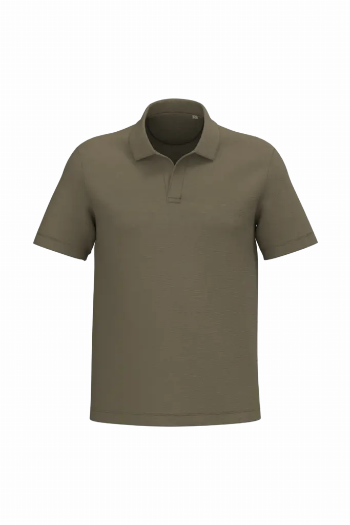 Men's Terry Polo SP229 Printed Organic V-neck S-XXL — product photo 7