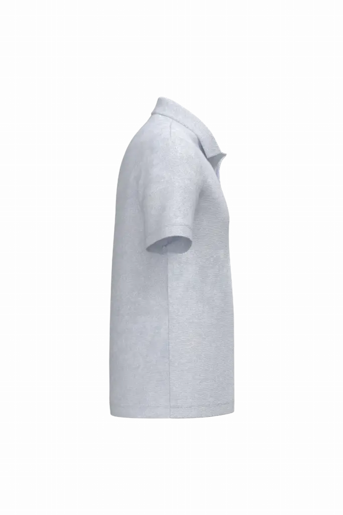 Ecologische badstof herenpolo, white — productfoto 8