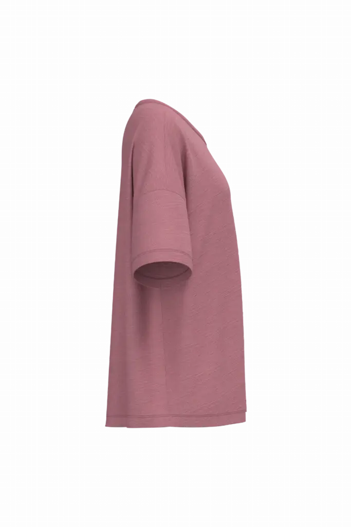 PS_SP304-S_ANTIQUEROSE - Hidalgo-werbeartikel Ecologisch oversized dames slub-T-shirt met afhangende schouders, antique rose — productfoto 5