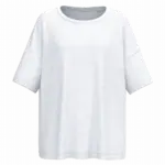 PS_SP304_WHITE - Hidalgo-werbeartikel Ecologisch oversized dames slub-T-shirt met afhangende schouders, white — productfoto 7