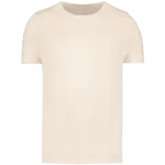 Linnen heren-t-shirt ronde hals kraag, ivory — productfoto 7