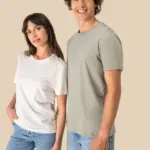 Ecologisch uniseks T-shirt van biokatoen en linnen