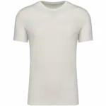 Ecologisch uniseks T-shirt van biokatoen en linnen, ivory — productfoto 9