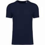 Ecologisch uniseks T-shirt van biokatoen en linnen, navy blue — productfoto 7