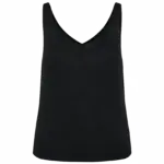 Linnen damestop, black — productfoto 6