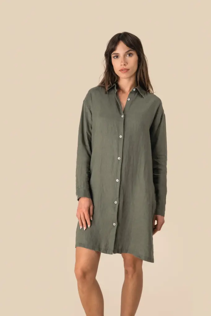 Linnen overhemdjurk voor dames — productfoto 2