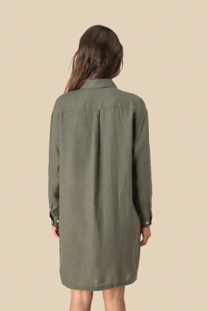 Linnen overhemdjurk voor dames — productfoto 3