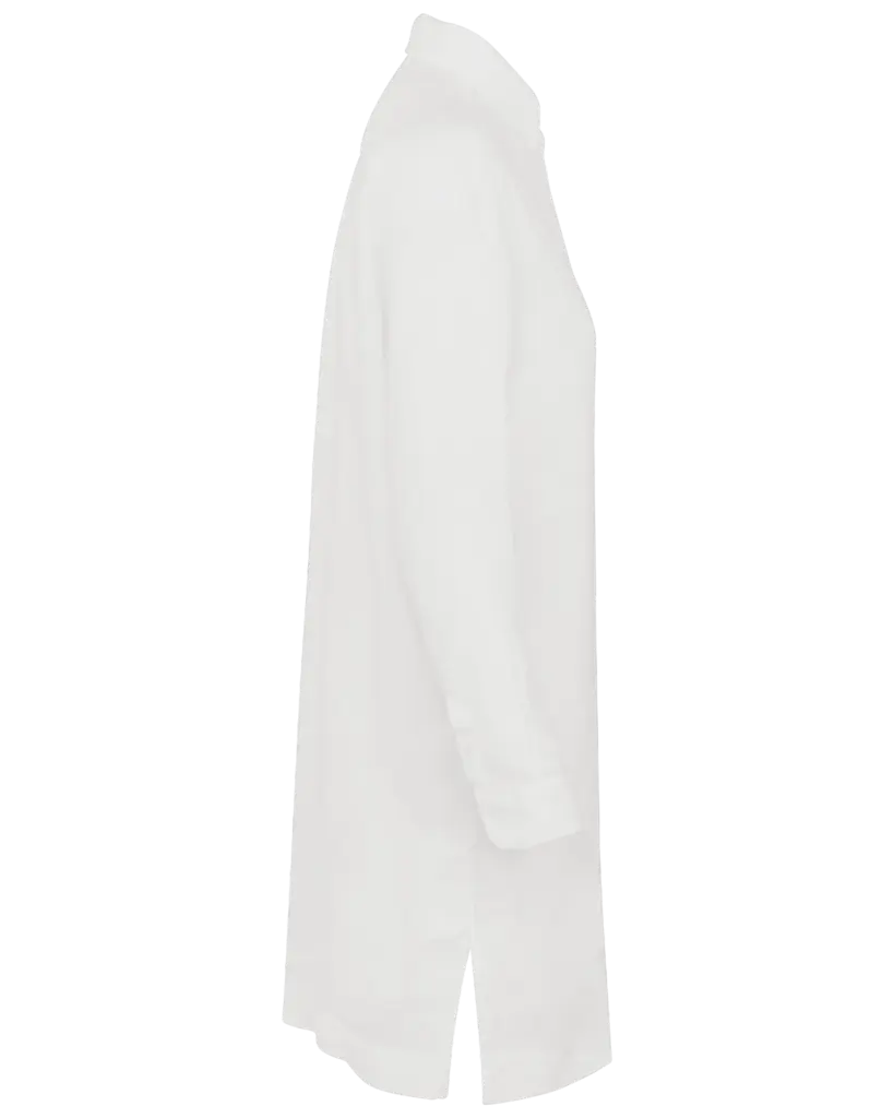 Linnen overhemdjurk voor dames, white — productfoto 6