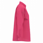 Oversized linnen damesoverhemd, raspberry sorbet — productfoto 6