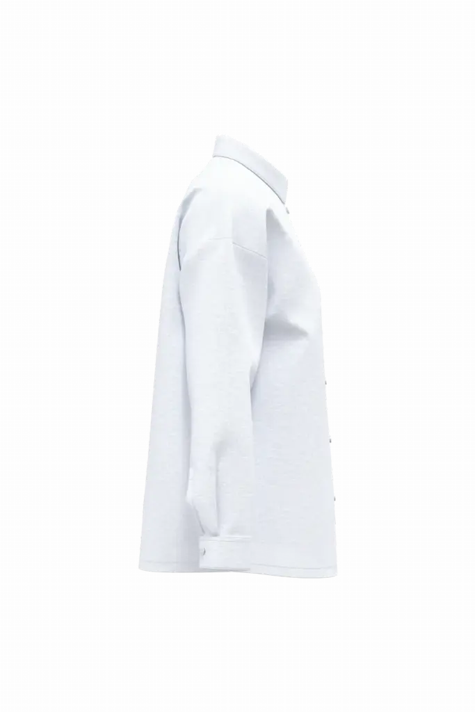 Oversized linnen damesoverhemd, white — productfoto 7