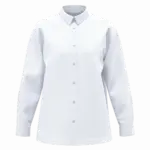 Oversized linnen damesoverhemd, white — productfoto 8